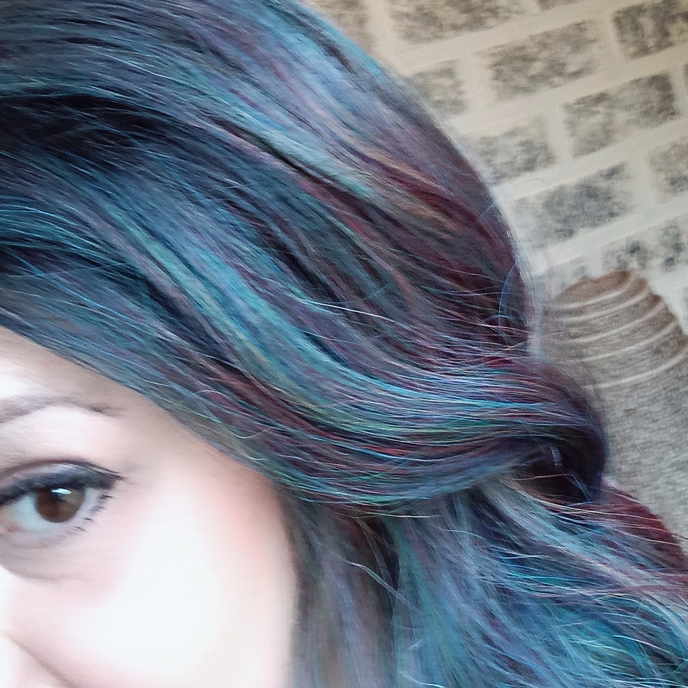 Vibrant Blue and Purple Hair Color for Women